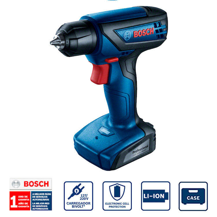 Taladro inalambrico 12 BOSCH Voltios GSR 1000 SMART / 6MM / BOSCH-