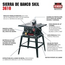 Sierra de Banco SKIL 3610 15 Amp. 10&quot;( F012 3610 000 ) / BOSCH-