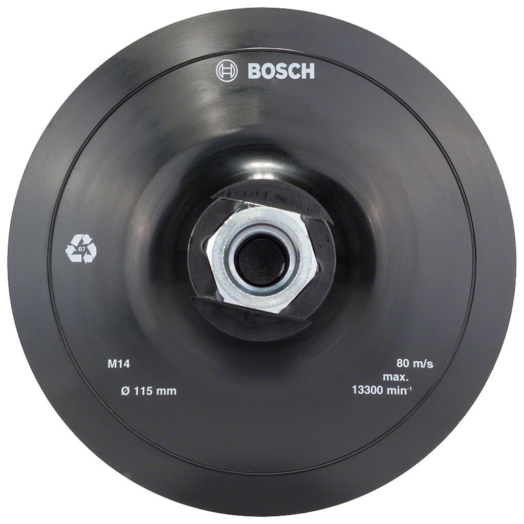 Plato de Hule 4 1/2&quot; BOSCH ( Con Velcro ) / BOSCH-TABLA-ACC
