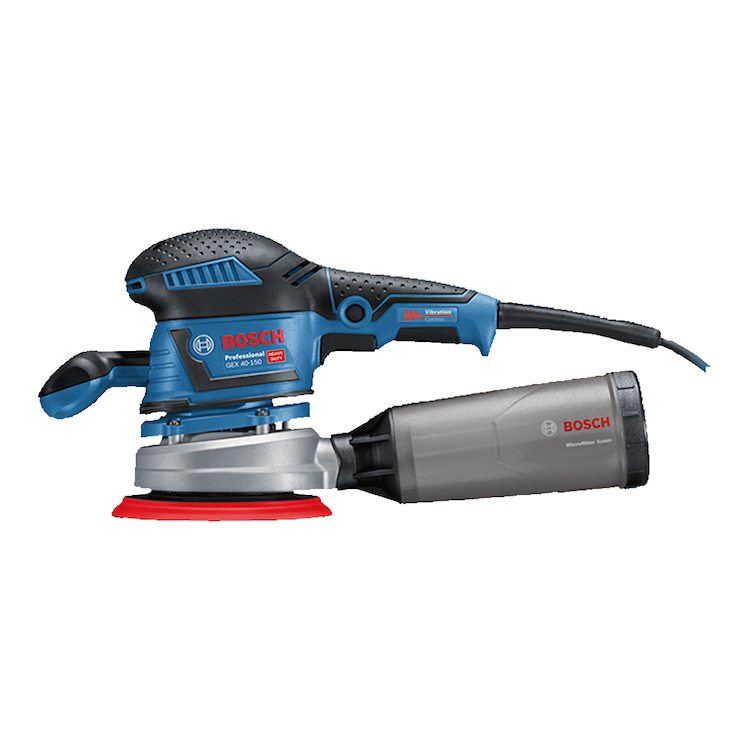 Bosch Professional GEX 40-150 - Lijadora excéntrica (400 W, Microfiltro, Ø  plato 150 mm, en caja) : : Bricolaje y herramientas