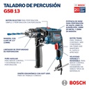 Taladro 1/2&quot; BOSCH GSB 13 RE 650 Watts CAJA PLASTICA / BOSCH-7-B-4