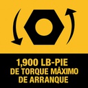 Pistola de Impacto 3/4&quot; DCF964GH1 / 1- BATERIA  5 Ah / 1,420 ft/lbs ( 1,925 nm )  / DEWALT-