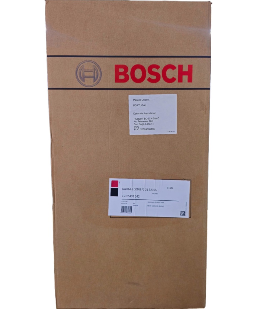 Calentador BOSCH 14 lts/min / A GAS / BATERIA / BOSCH-