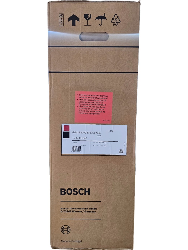 Calentador BOSCH 14 lts/min / GWH14-2 / A GAS / BATERIA / BOSCH-