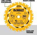 Disco Sierra Circular 7 1/4&quot; 24D DEWALT / DEWALT-Tabla-1