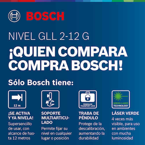 Nivel Laser GLL 2-12 G BOSCH / BOSCH-5-D-1-B