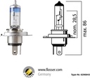 Bombilla Flosser H4 / 12V / 60/55 W / ULTRA +90% / KIT 2 U / BOSCH-