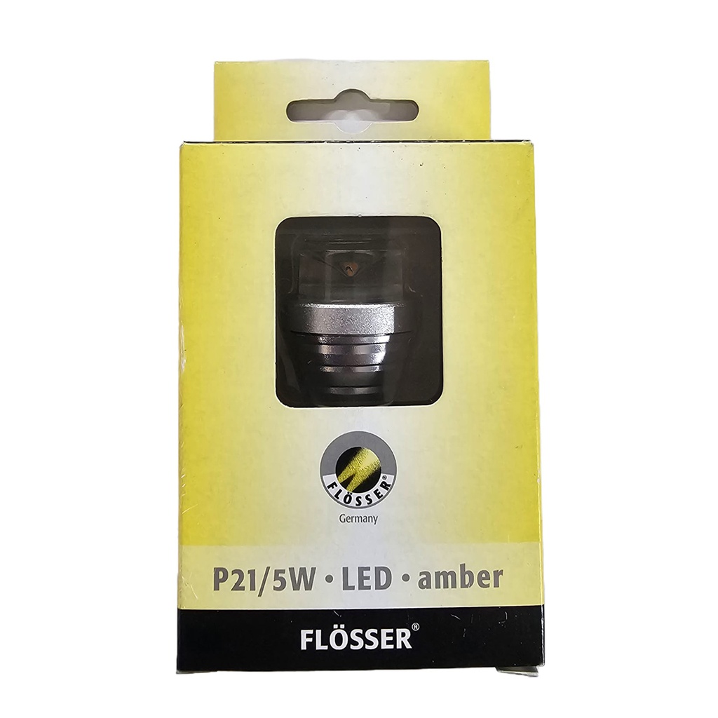 Bombilla LED FLOSSER / ( 2 Contactos ) / 522907 P21W / 12V / BAY15D / AMBAR / BOSCH-