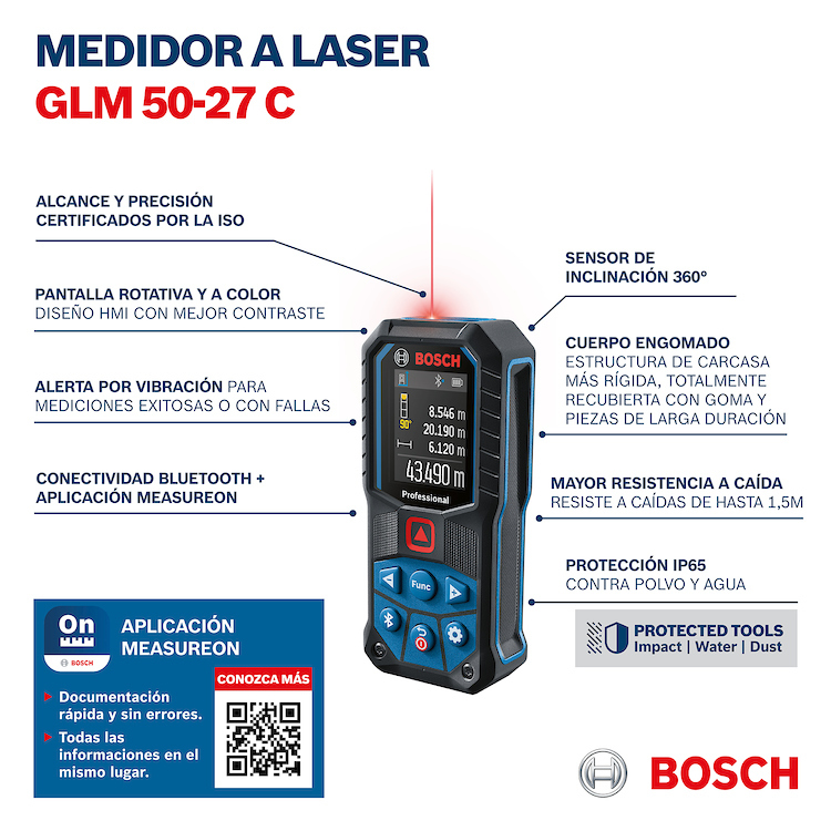 Bosch, Metro/Medidor Láser de Distancias GLM 120 C Professional : Precio  Guatemala