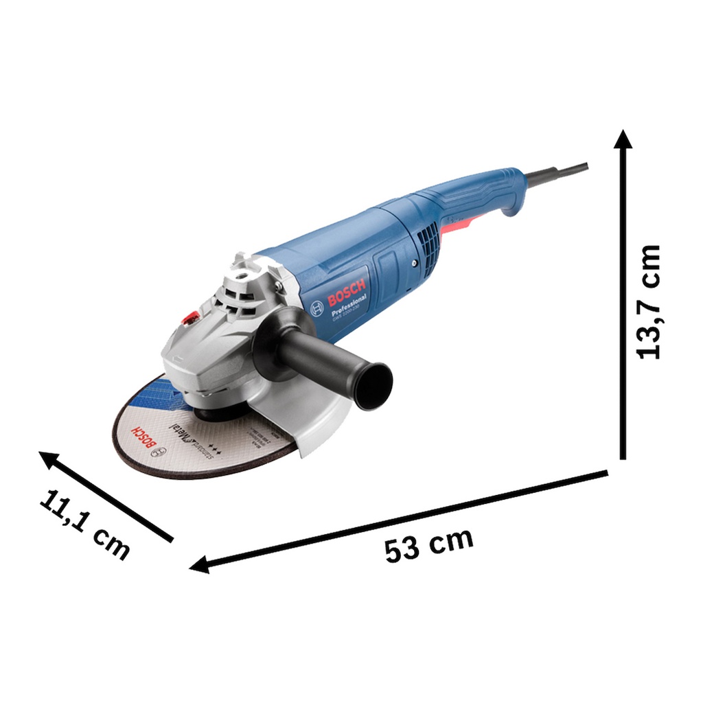 Amoladora 9&quot; BOSCH GWS 2200-230 / 2200 W / VULCANO 5/8&quot; / + GWS 700 5/8&quot;/ BOSCH-
