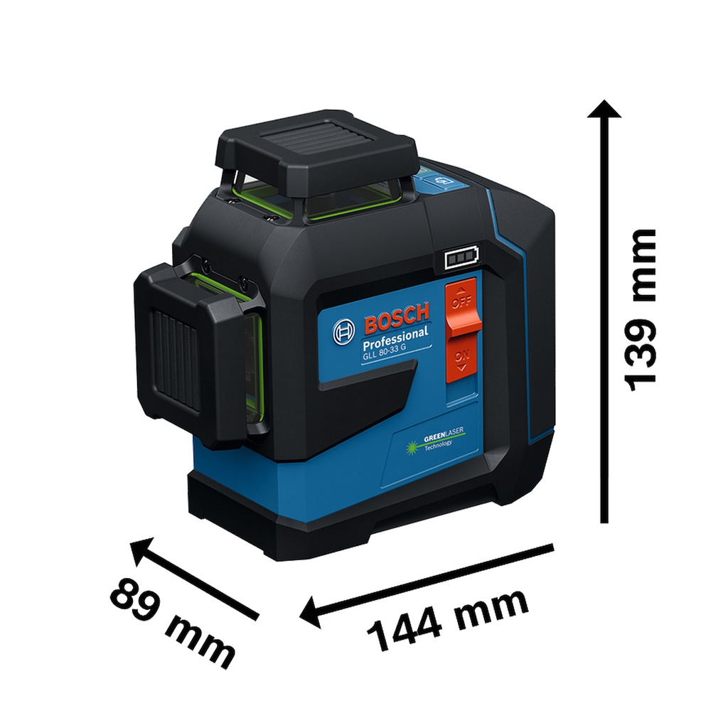 Nivel Laser  GLL 80-33 G LI + LR7 Linea VERDE / BOSCH-