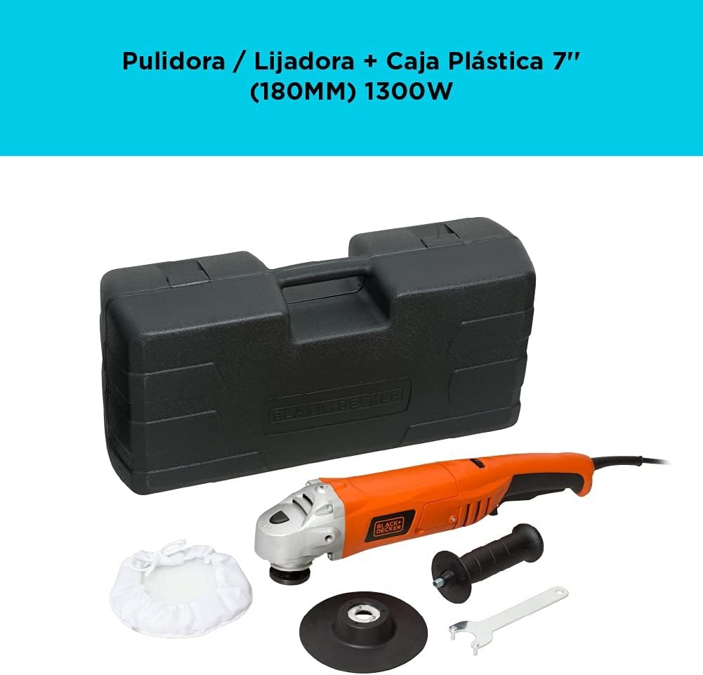 Pulidora Black Decker 7&quot; V.V. 1300 Watt 1000-3000RP- 4-A-2-B