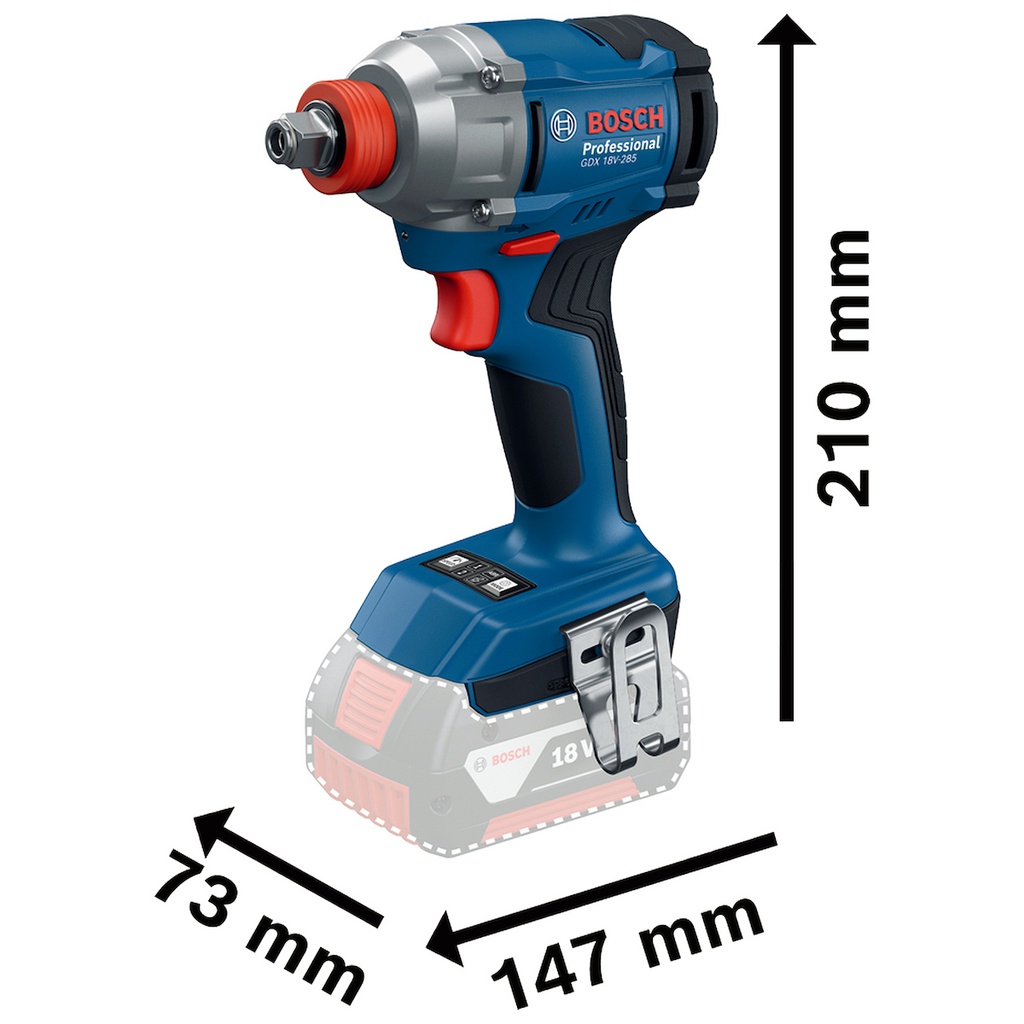 Combo Taladro  GSB 18V-65 + GDX 18V-285 / 2 Bateria 1 Cargador / 18 Volt / BOSCH-