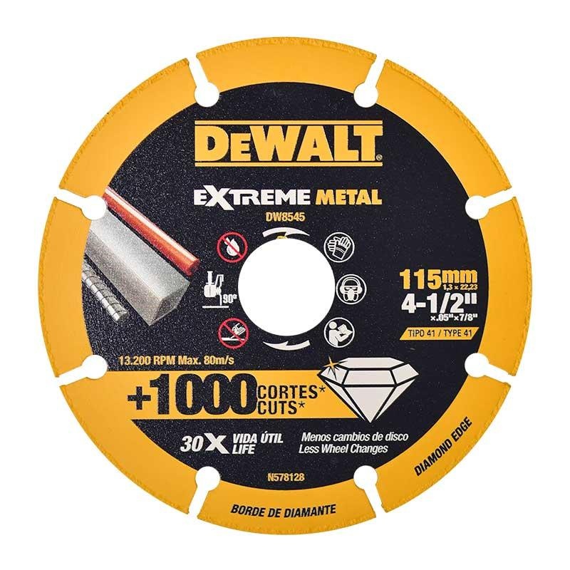 Disco abrasivo 4 1/2" Corte metal DEWALT / DIAMANTADO / DEWALT-Tabla-1
