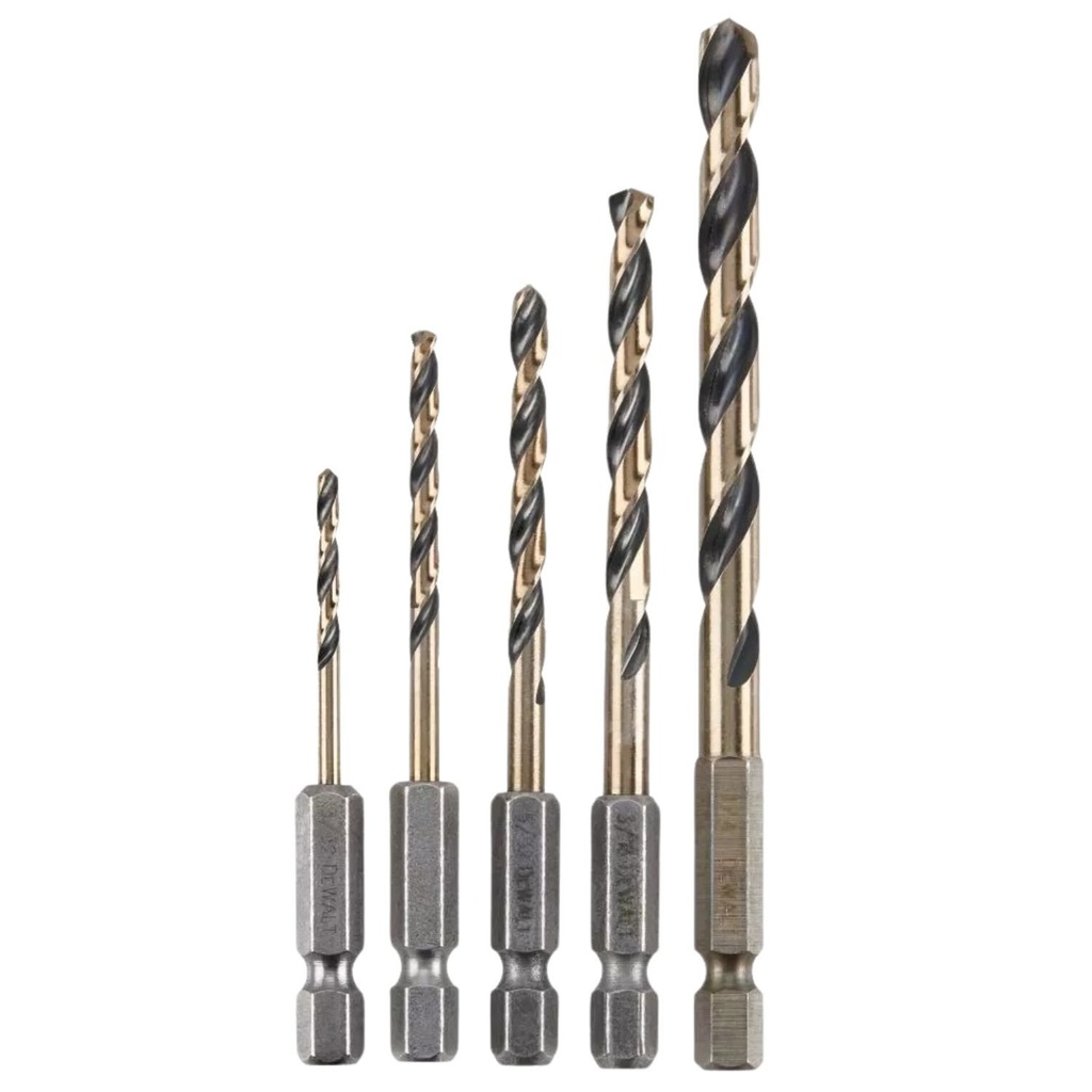 Kit de Brocas 05 Piezas / HSS 3/32 a 1/4 / HEXAGONAL / DEWALT-Tabla-3