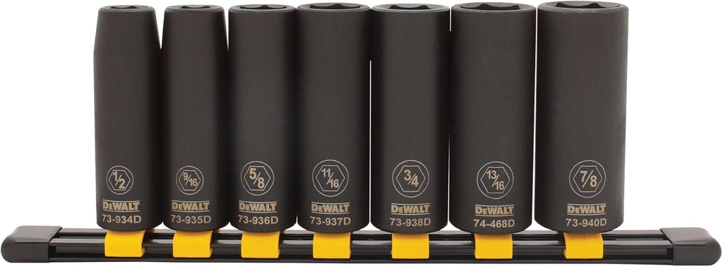 Juego / Dados / Impacto STANLEY 1/2 ( 10, 11, 12, 13, 14, 16, 17, 19, 21, 22 y 24 MM / DEWALT-