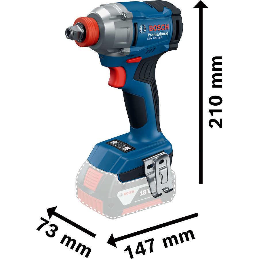 Taladro inalambrico 18 BOSCH Voltios  GDX 18V-200 / BARETOOL / BOSCH-