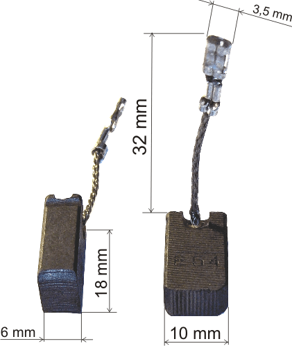 Carbones Amoladora GWS 12-125 S / GGS 30 LS / E64 / BOSCH-1-D-2-E-6