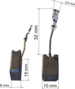 Carbones Amoladora GWS 12-125 S / GGS 30 LS / E64 / BOSCH-1-D-2-E-6