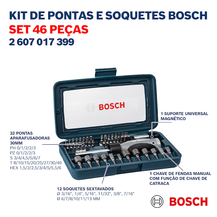 Juego de 46 Piezas X- LINE BOSCH AZUL / BOSCH-