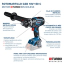 Taladro inalambrico 18 BOSCH Voltios GSB 18V-150 + PERCUTOR / BOSCH-