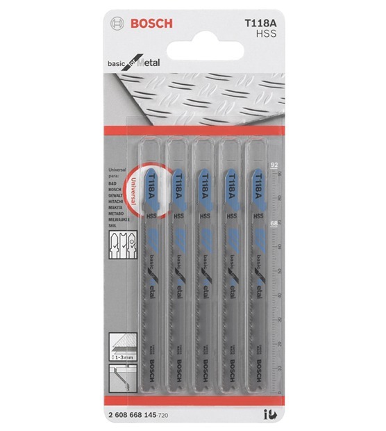Sierra / 'Cuchilla para Caladora T118A 5U / BOSCH-10-B-2