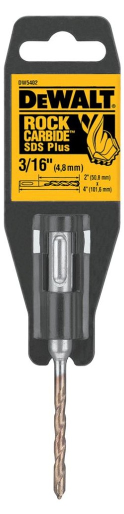 Broca SDS Plus 3/16&quot; X 4&quot; DEWALT / DEWALT-TABLA 4