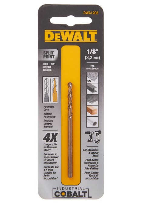 Broca Metal Madera Cobalto 1/8" DeWalt / DEWALT-5-B-3-B-2