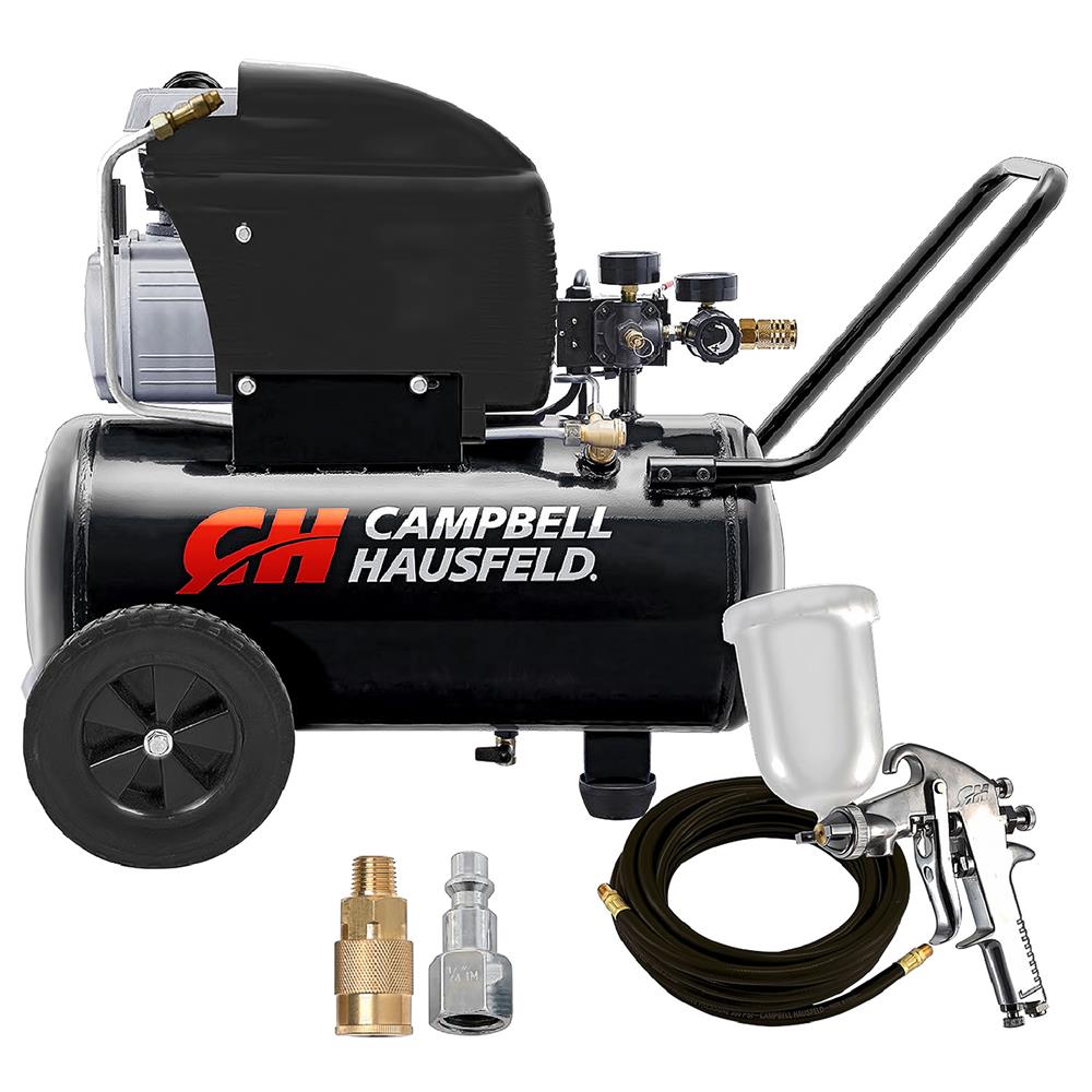 Compresor 2 HP 6 Gal CAMPBELL HAUSFELD 125 PSI / NEGRO / PIS / BOSCH-