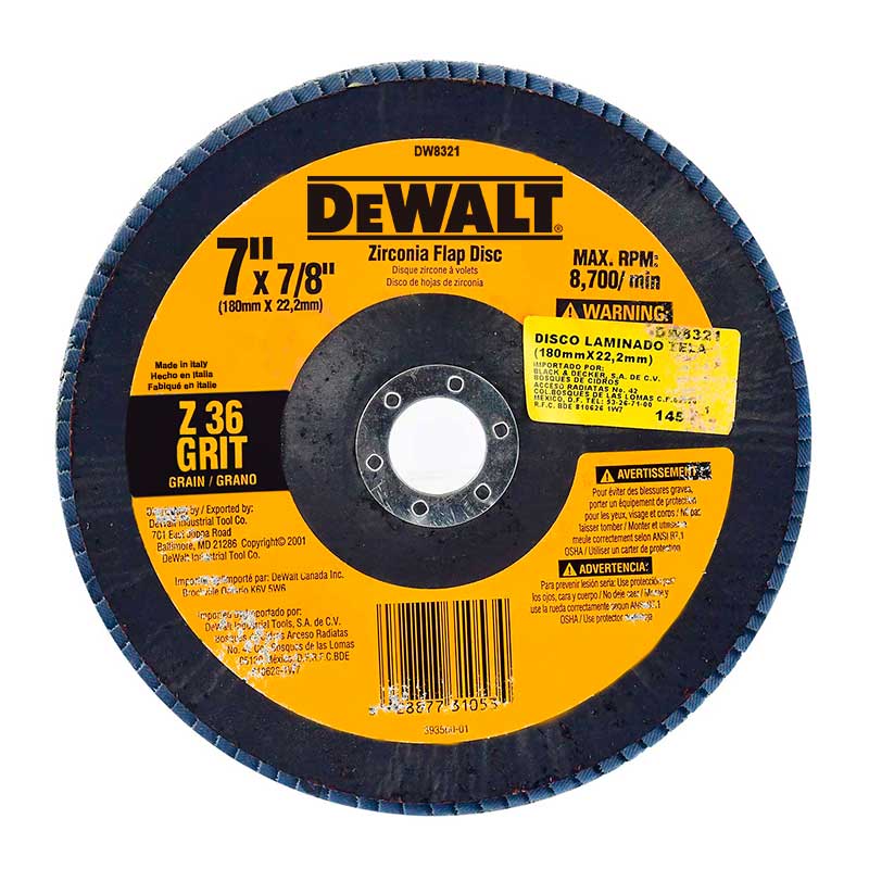 Disco Laminado 7&quot; G.36 DEWALT / DEWALT-