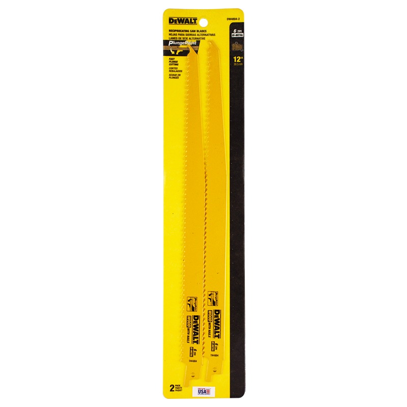 Sierra / 'Cuchilla Sable 12" DW4804-2 / MADERA 12" Largo / 6 Dientes / DEWALT-Tabla-4