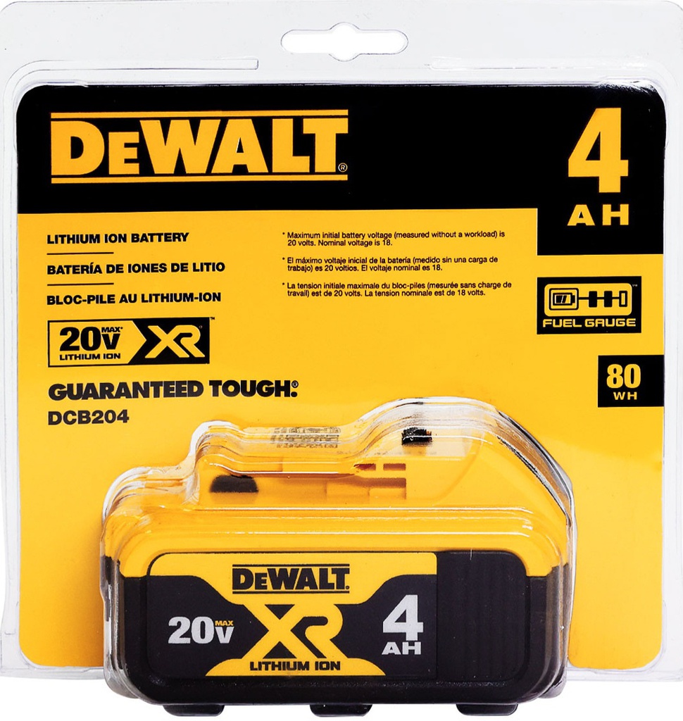 Bateria DEWALT 20 V / 4.0 Ah / DCB204 DEWALT / DEWALT-4-B-1-B