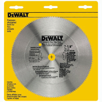 Disco Sierra Circular 7 1/4&quot; 140 DEWALT Plastico / DEWALT-Tabla-1