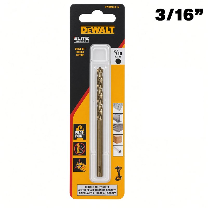 Broca Metal Madera Cobalto 3/16" DeWalt / DEWALT-5-B-3-C-1