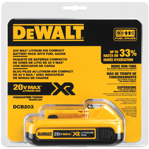 Bateria DEWALT 20 V / 2.0 Ah / DCB203 DEWALT / DEWALT-4-B-2-E