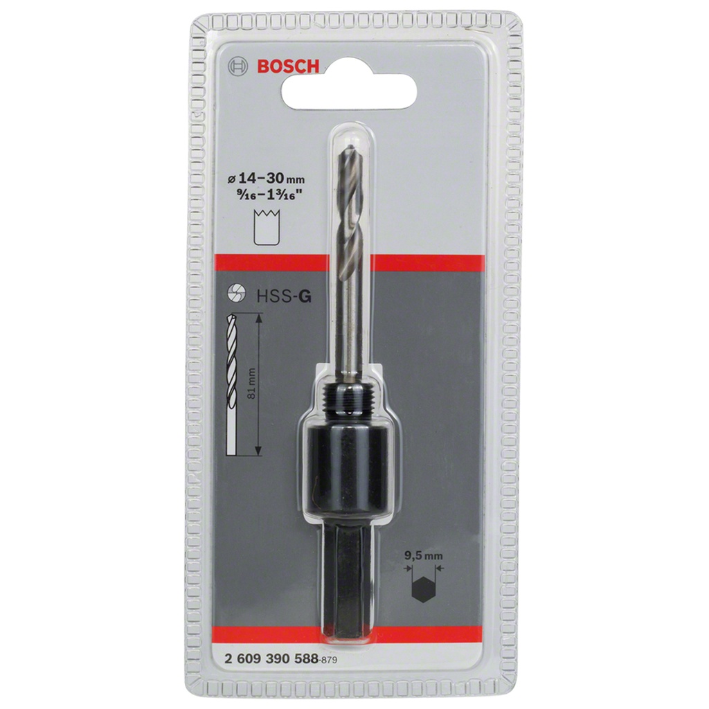 Adaptador Hex. 9.5 mm ( para Corona Perforadora 9/16&quot; a 1 3/16&quot; ) / BOSCH-TABLA-5