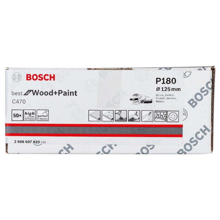 Lija Circular Gex Top BOSCH 5&quot; G180 / 8 Hoyos / BOSCH-