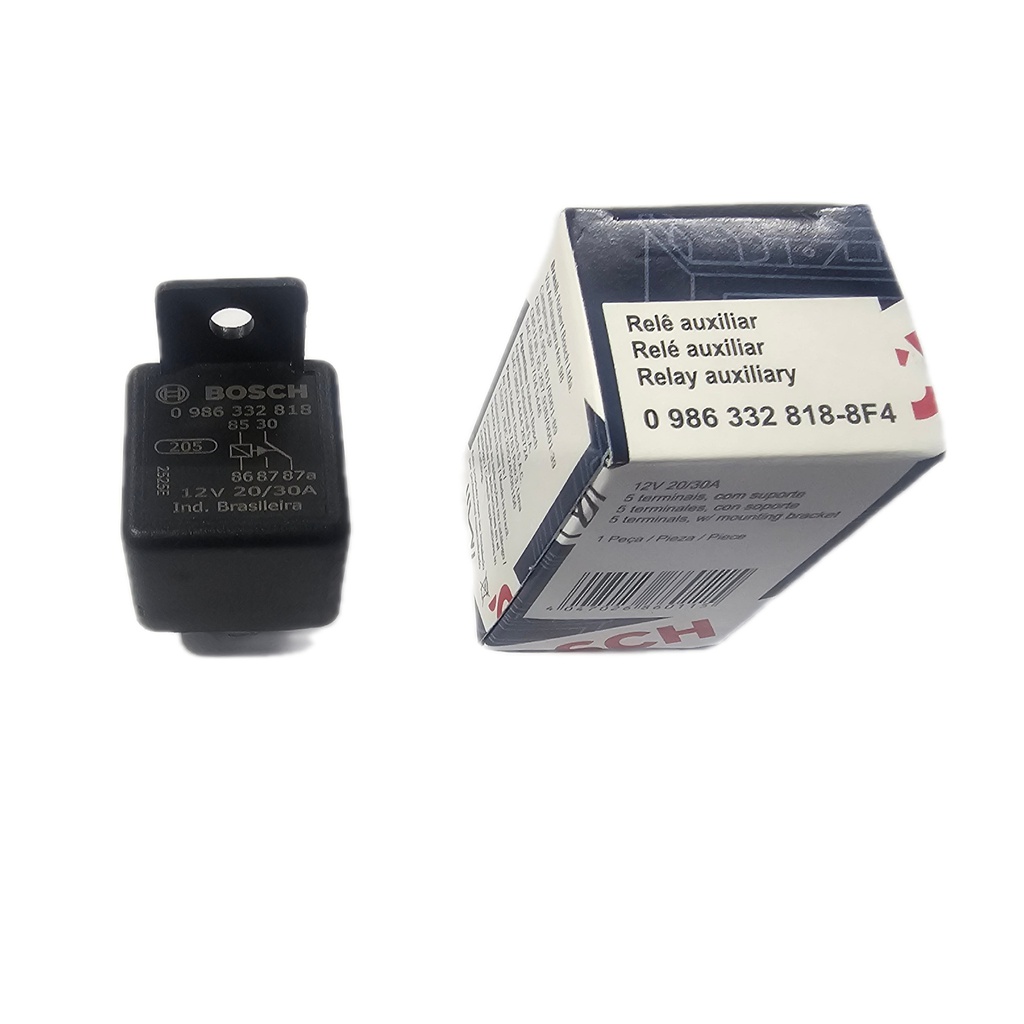 Relay BOSCH 12V / 20 / 30 Amp 5 Terminales 87 - 87A / BOSCH-11-C-1