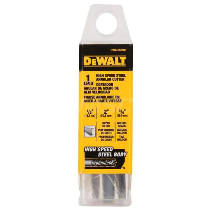 Broca Anular DEWALT 12 mm / 1/2&quot; x 2&quot; / DEWALT-TABLA-2