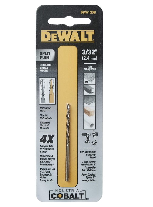 Broca Metal Madera Cobalto 3/32&quot; DeWalt / DEWALT-5-B-3-D-4