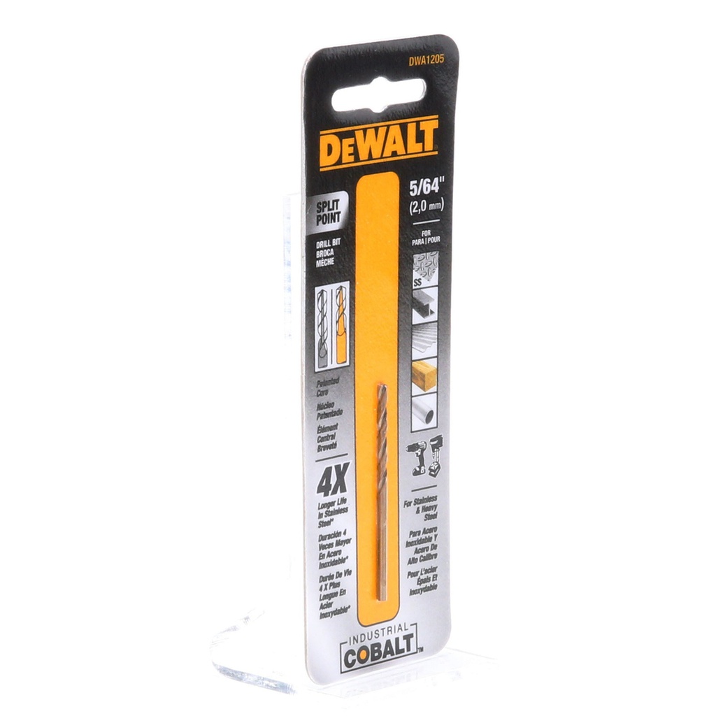 Broca Metal Madera Cobalto 5/64" DeWalt / DEWALT-5-B-3-A-2