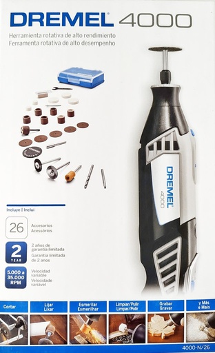 [4000-26] Moto Tool Dremel 4000-26 Acesorios / BOSCH-8-A-PISO