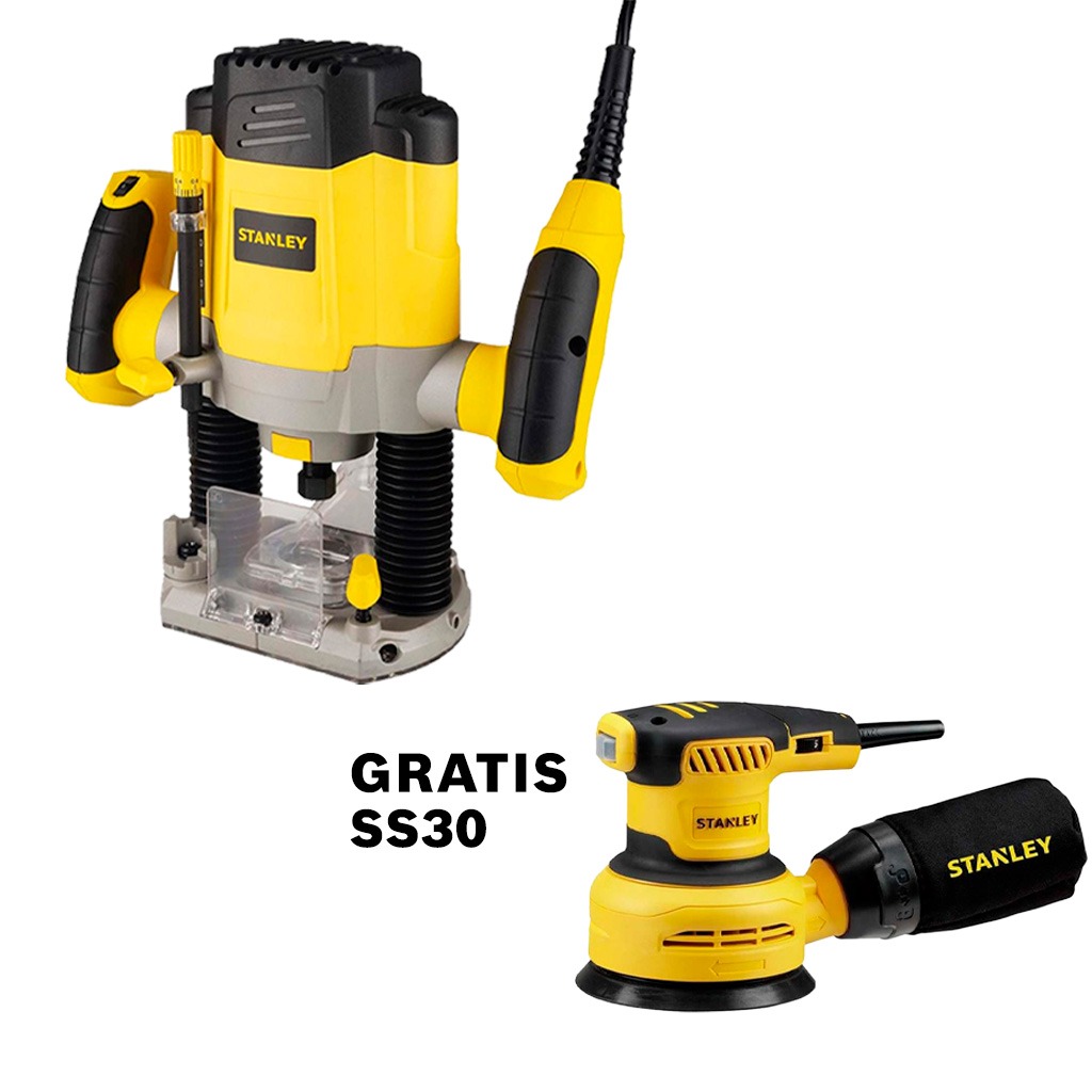 Router 1 3/4 HP STANLEY 1200W + SS30-B3 Gratis / DEWALT-6-A-1-A/(B2)-17-E-2-A