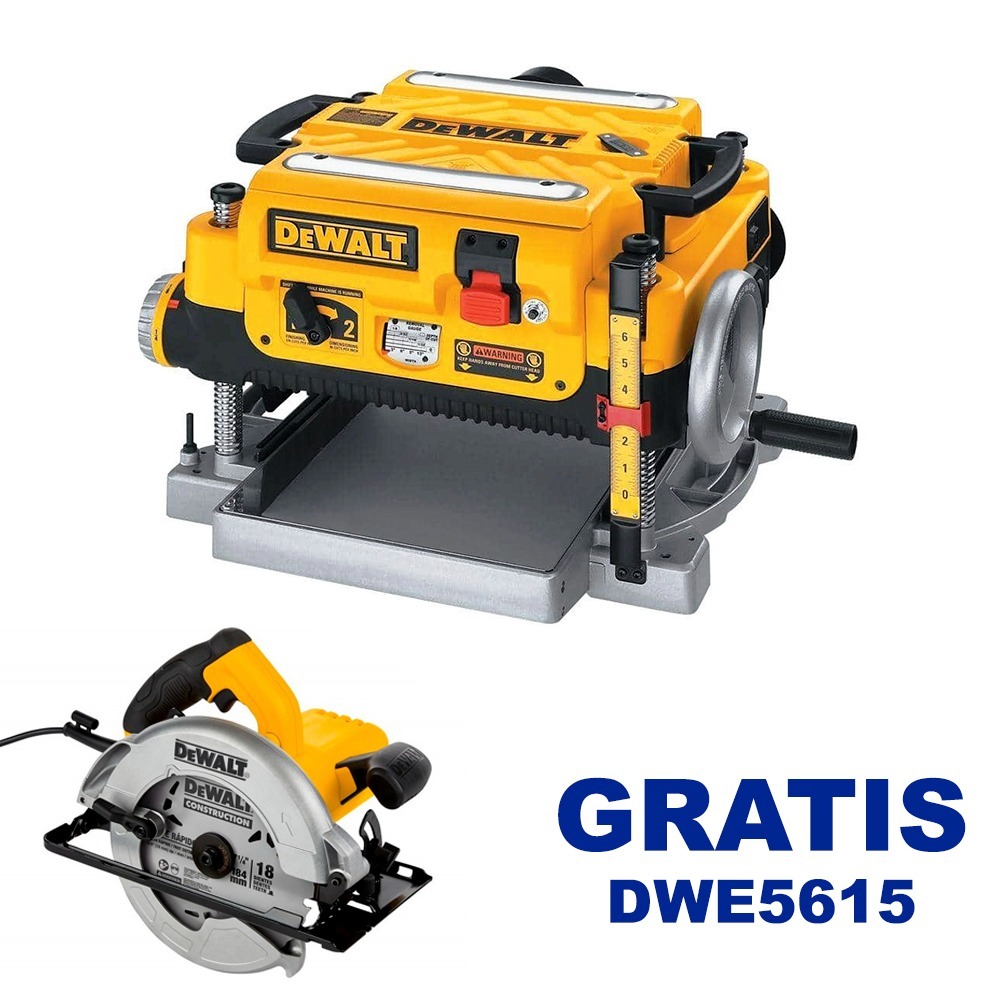 Cepilladora DEWALT Portatil de 13 / GRATIS Sierra Circular 7 1/4&quot; DWE5615 / DEWALT-