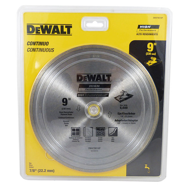 Disco de diamante 9&quot; DEWALT Rin Continuo / DEWALT-Tabla-1