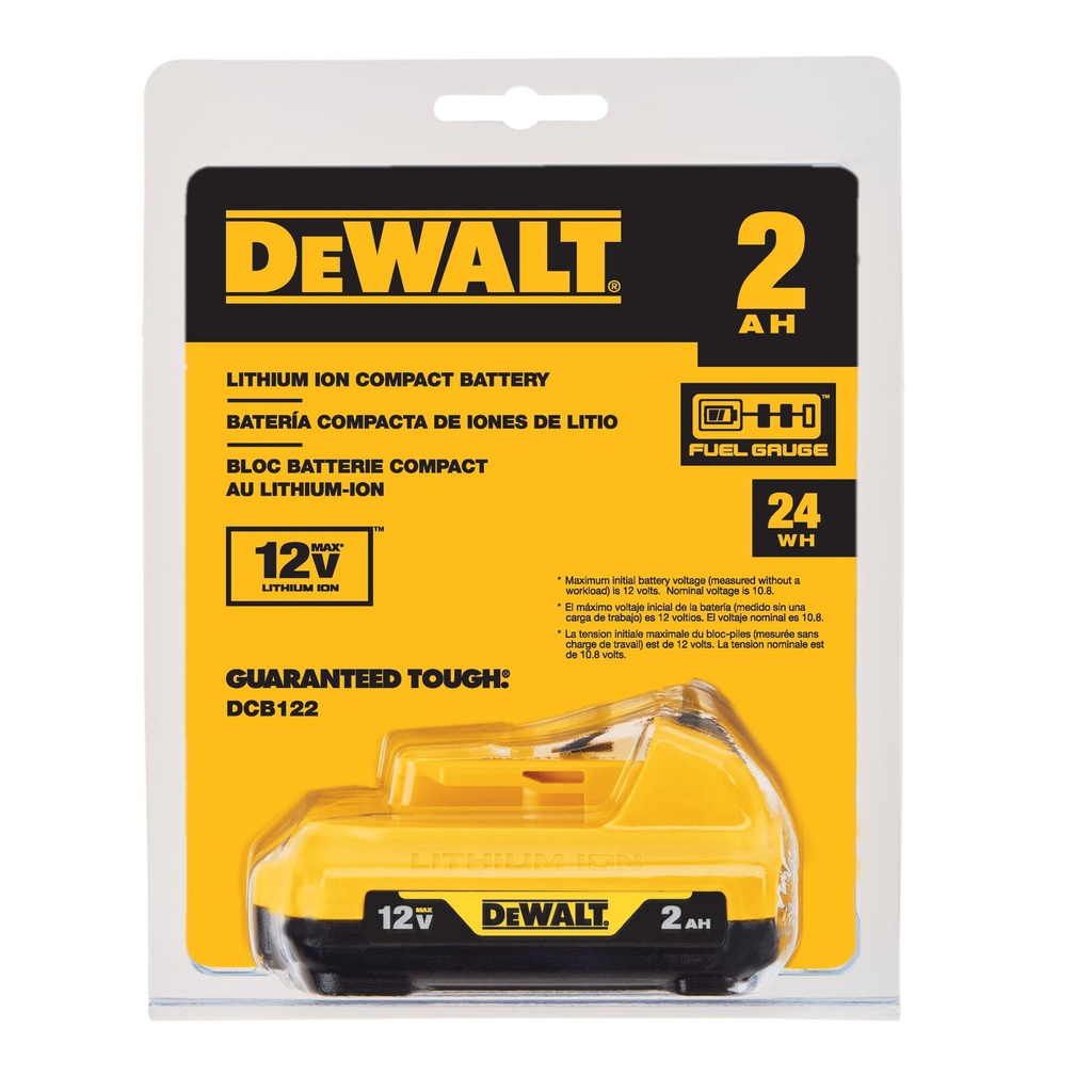 Bateria DEWALT 12 V / LITHIUM / 2.0 AH / DEWALT-4-B-1-G