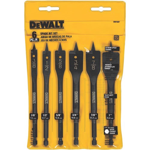 Broca Paleta KIT 3/8, 1/2, 5/8, 3/4, 7/8, 1 DEWALT / DEWALT-Tabla 4
