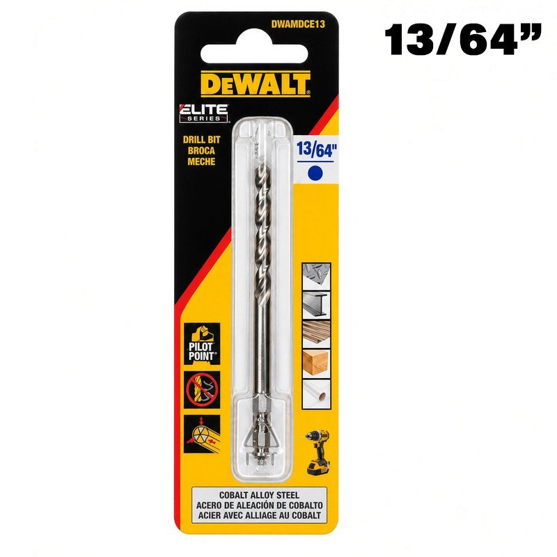 Broca Metal Madera Cobalto 13/64" DeWalt / DEWALT-5-B-3-D-3