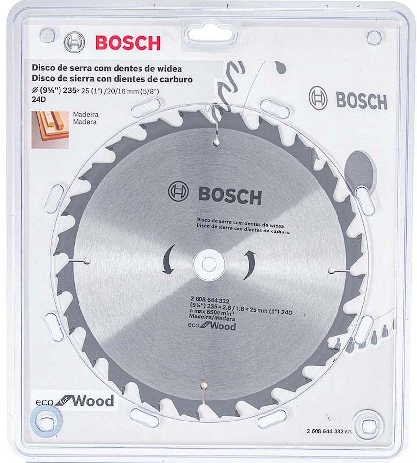 Disco Sierra Circular 9 1/4 " 24 Dientes BOSCH / ECO / MADERA / BOSCH-TABLA-ACC