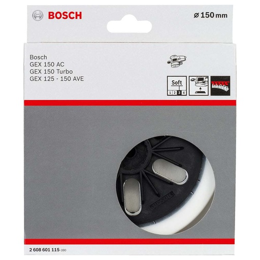 [2608601115] Plato Lijadora GEX 125-150 AVE BOSCH / 6" Velcro 6 Hoyos / BOSCH-TABLA-5